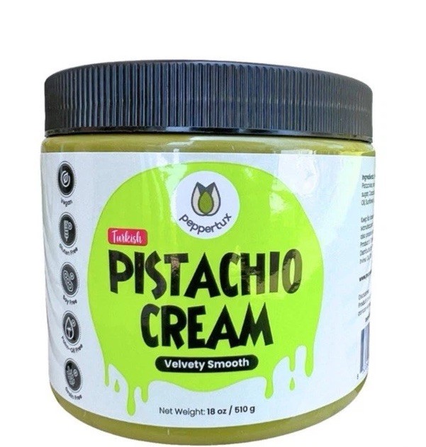 Peppertux Turkish Pistachio Cream, 18 oz Vegan; Gluten, Grain & Sot Free