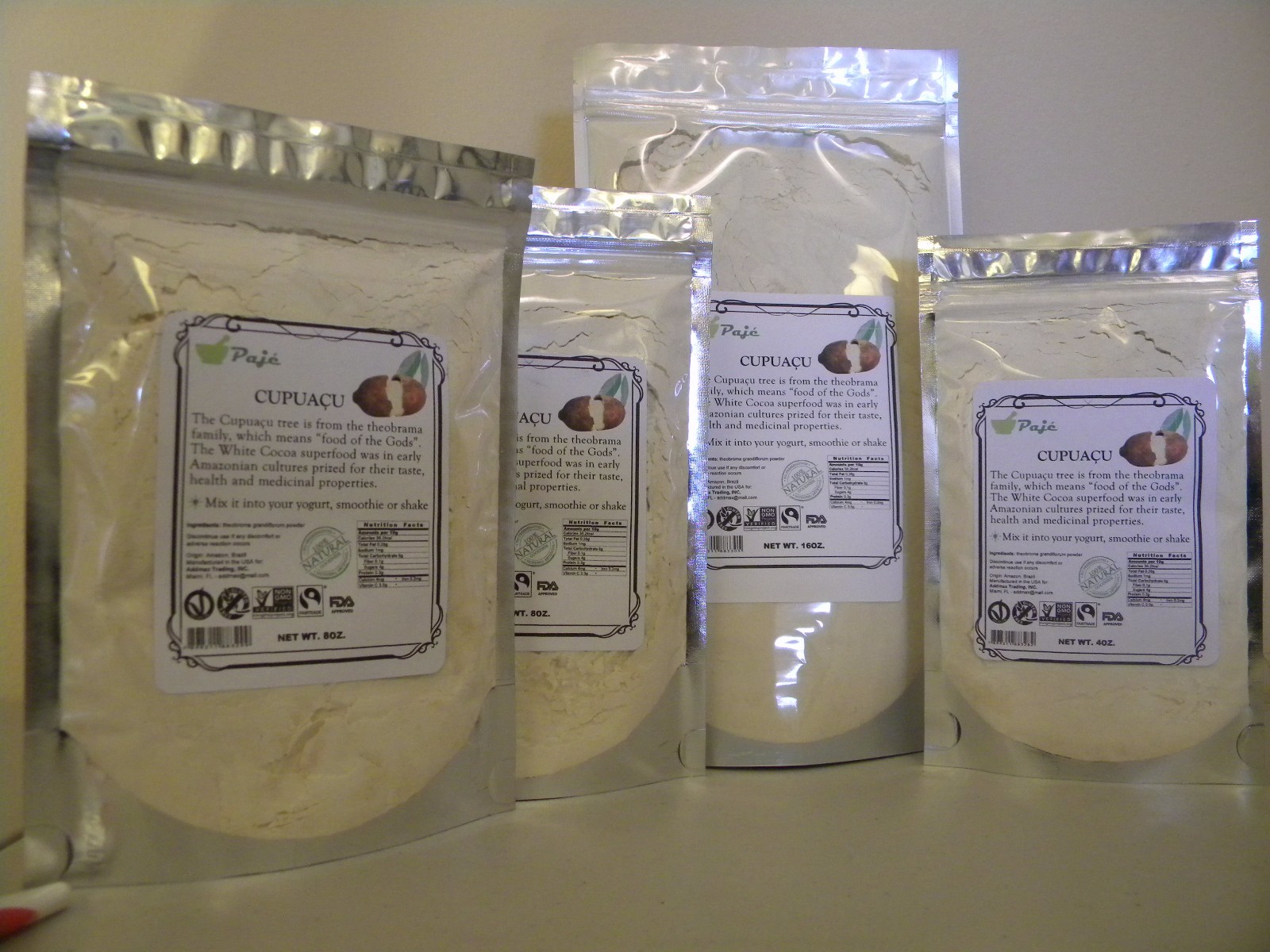 CUPUACU freeze dried fruit powder 64oz 4lb PAJE Superfoods, anti-aging