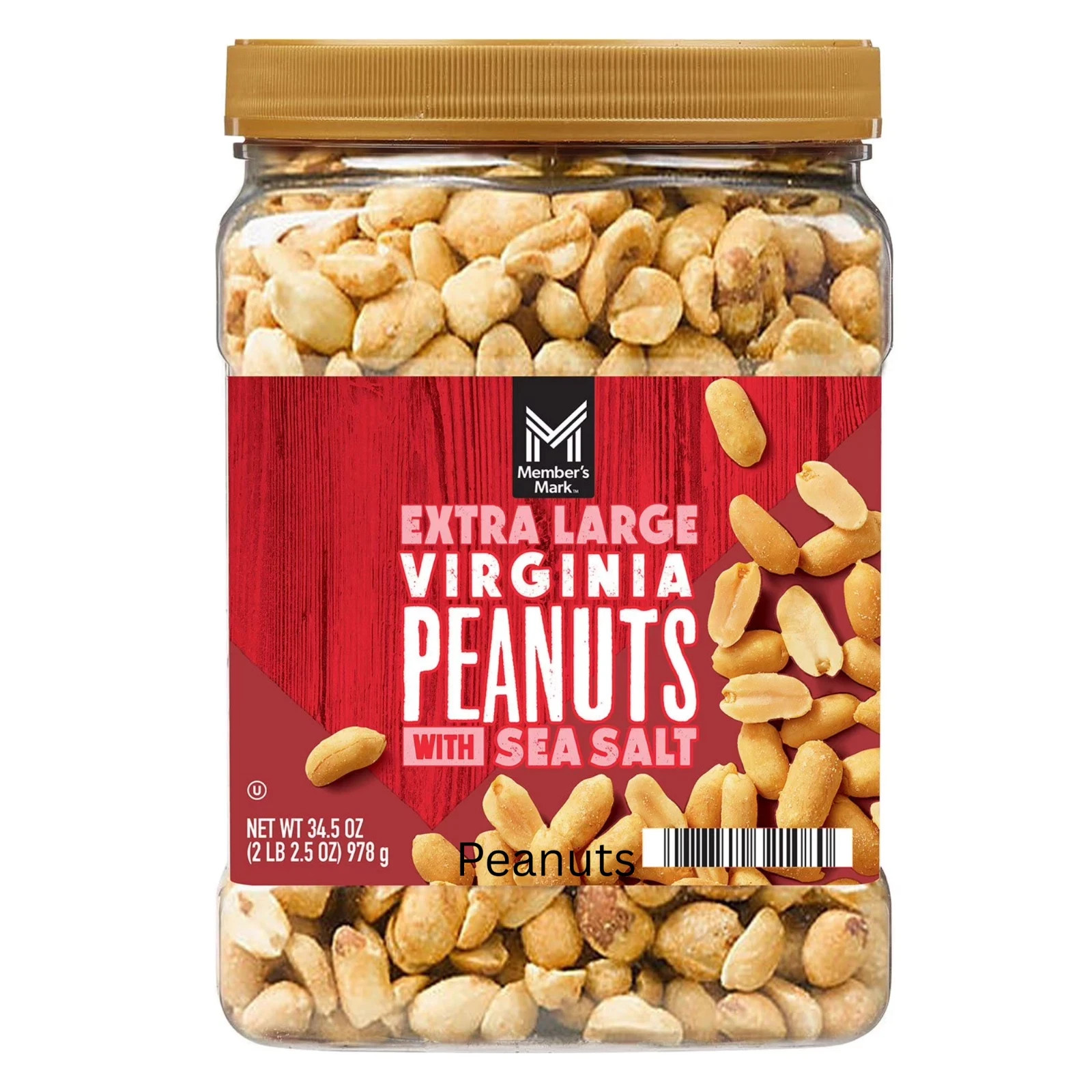 Extra Large Virginia Peanuts 34.5oz Member’s Mark Salted Nuts FREE SHIPPING
