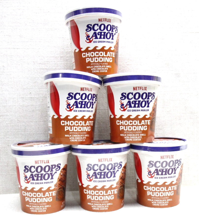 Netflix Stranger Things Scoops Ahoy Chocolate Pudding Exp 8/26 [Qty: 6]