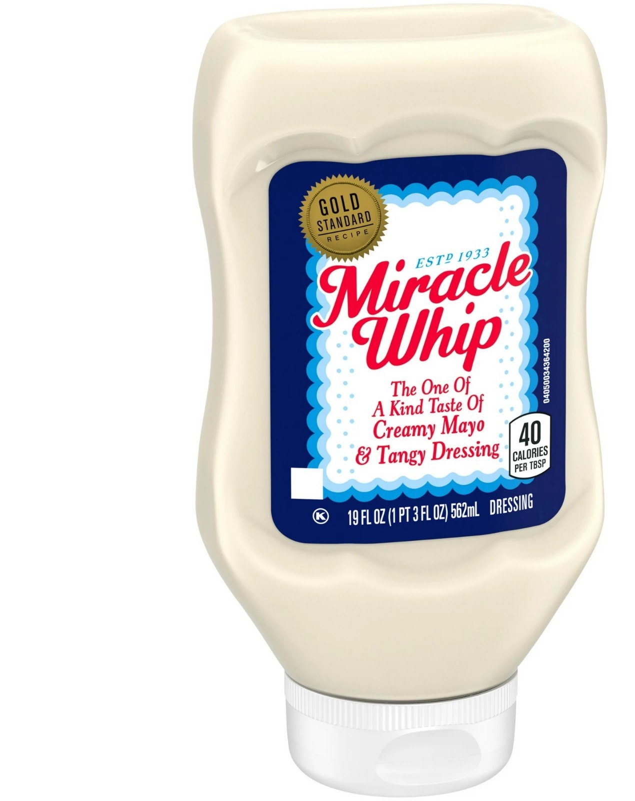 Miracle Whip Mayo-Style Dressing in a 19 fl oz Squeeze Bottle