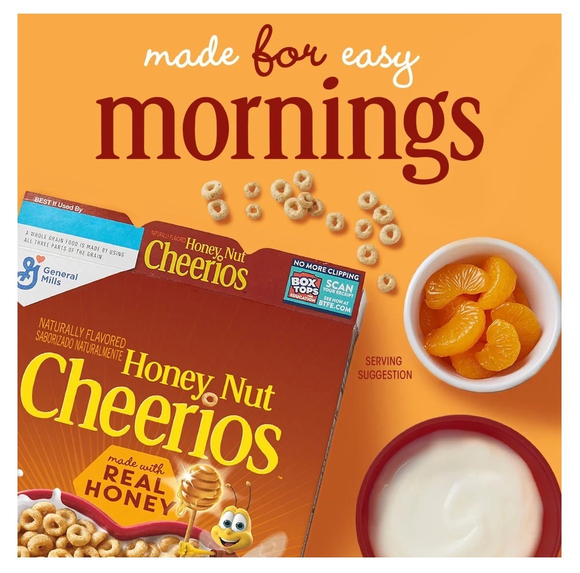 Honey Nut Cheerios, Heart Healthy Gluten Free Breakfast Cereal, Mega Size, 27.2.