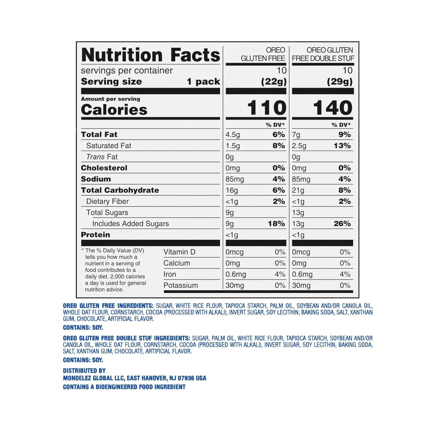 Gluten Free Original & Double Stuf Chocolate Sandwich Cookies Variety Pack, Glut