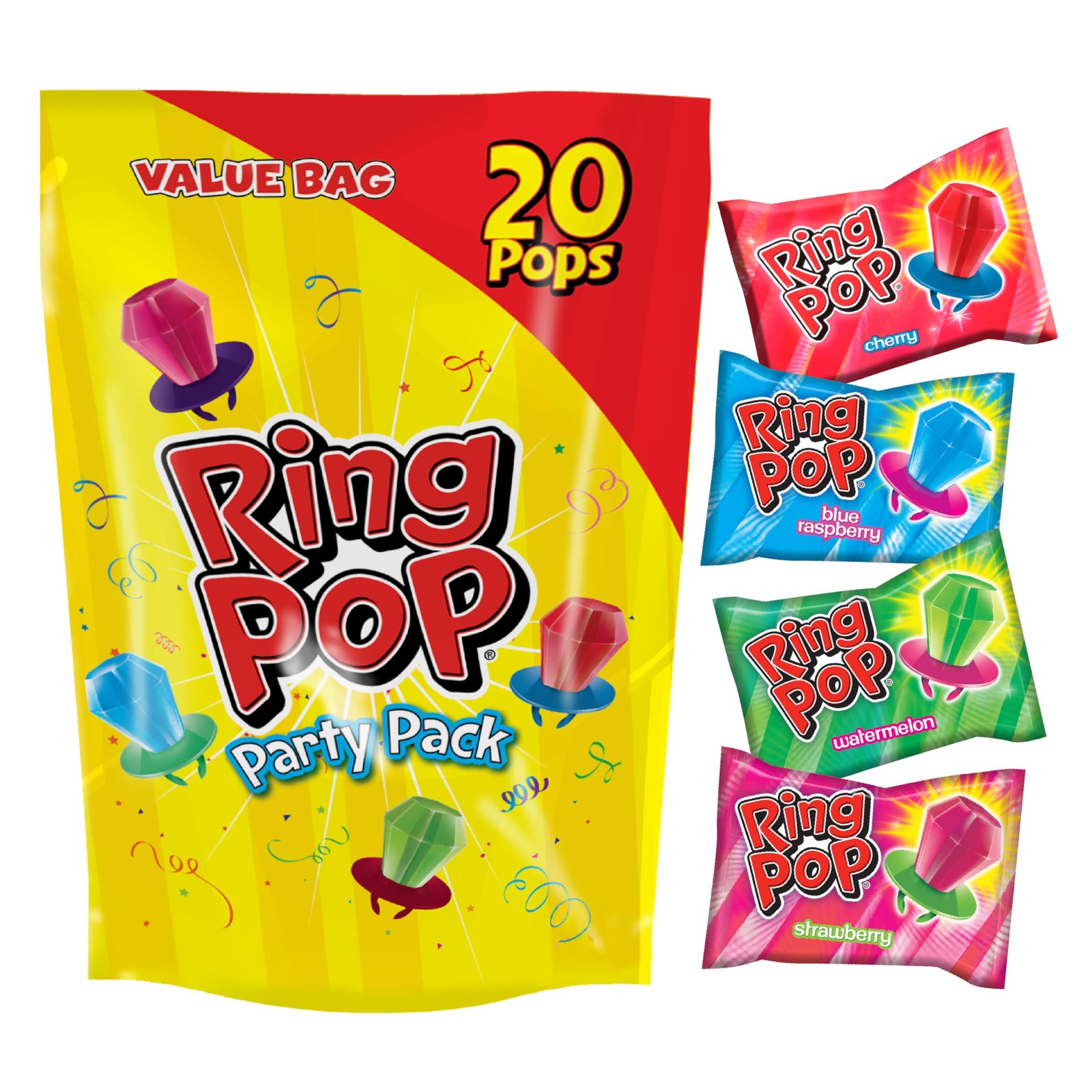 Lollipops Bulk Candy Individually Wrapped Suckers Variety Party Pack 20 Coun…
