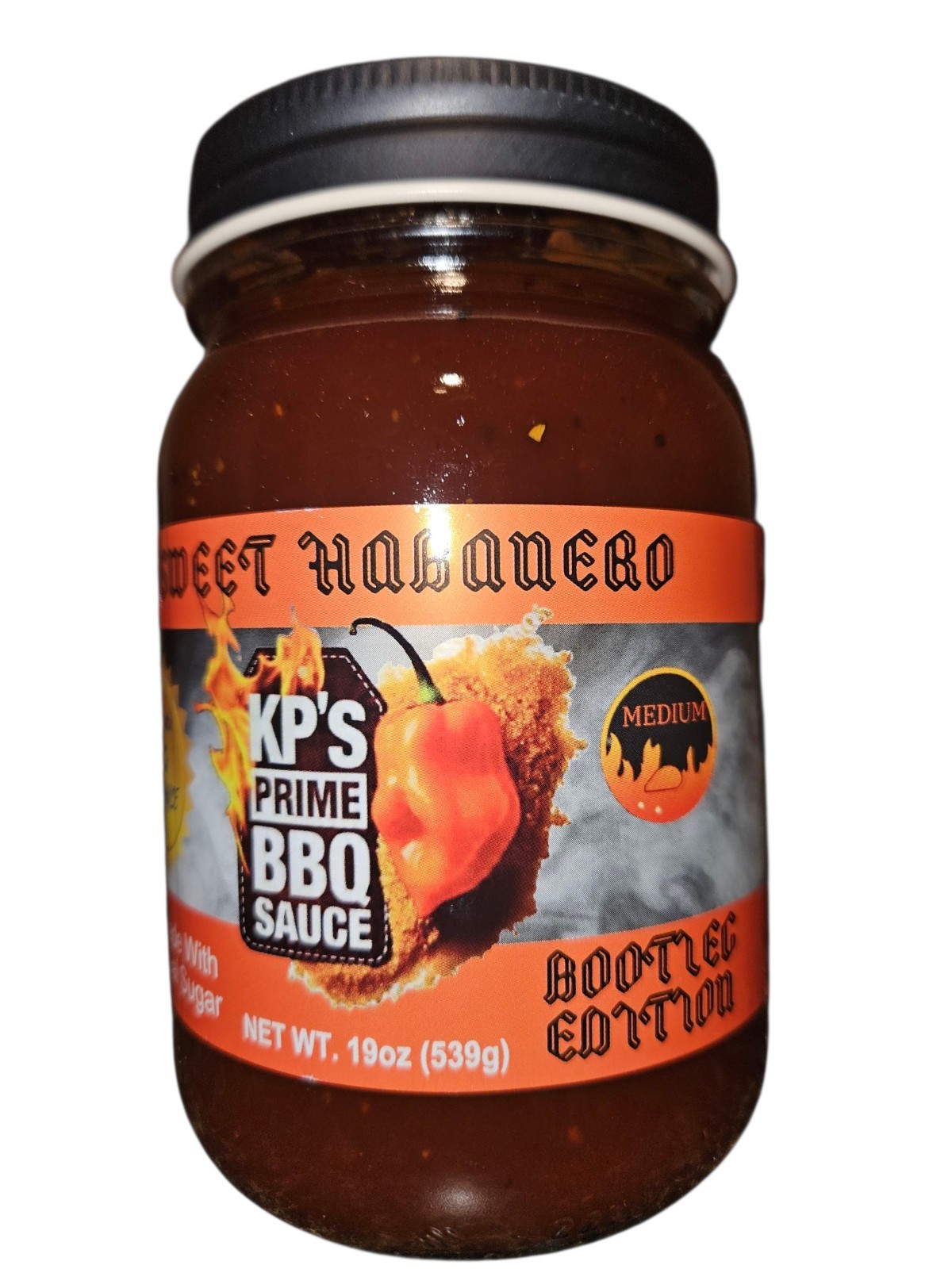 KP’S PRIME BBQ SAUCE, SWEET HABANARO 3 PACK. ALL NATURAL. GOURMET, SMALL BATCH.