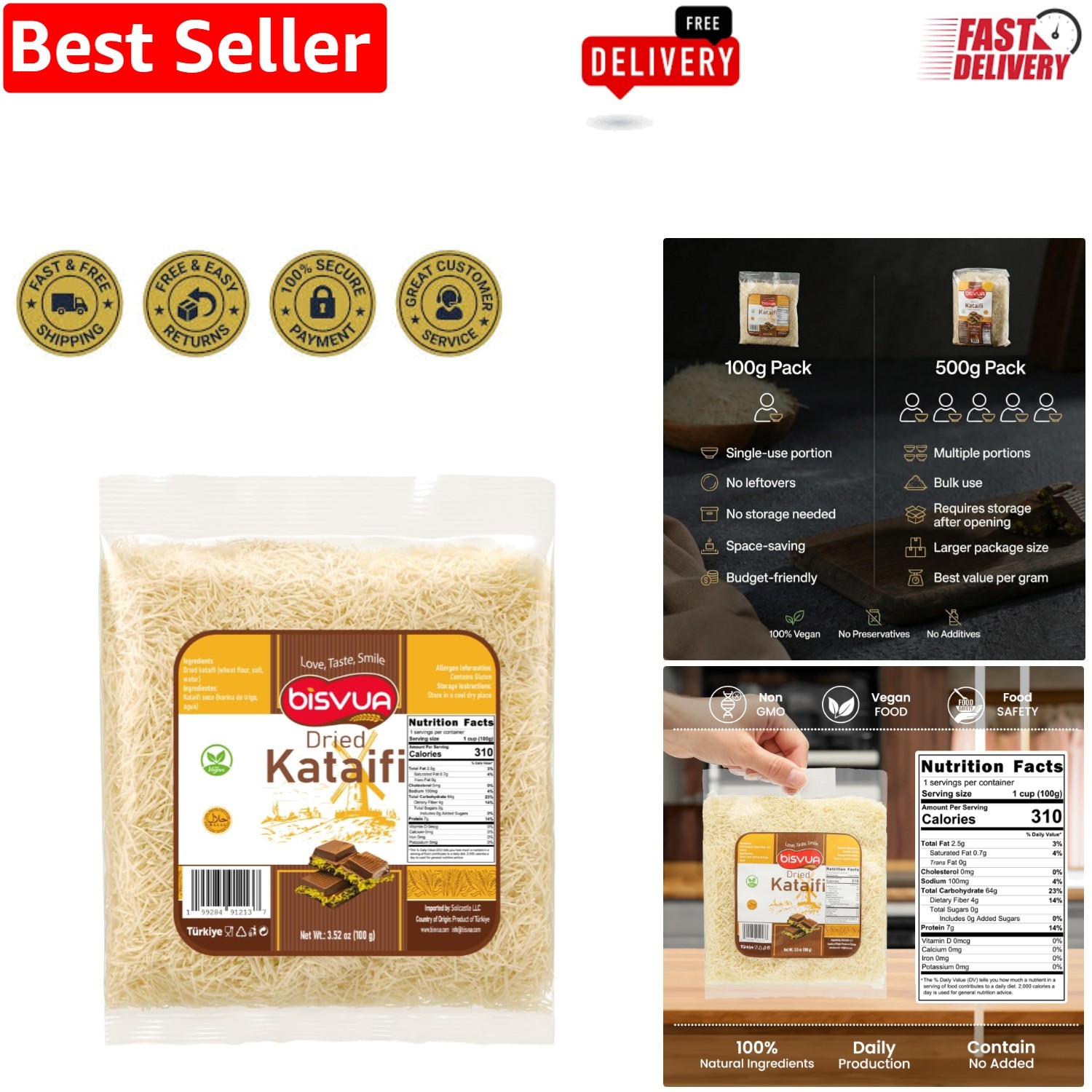 Dried Kataifi 100g – Perfect for Dubai Chocolate Desserts & Pastries