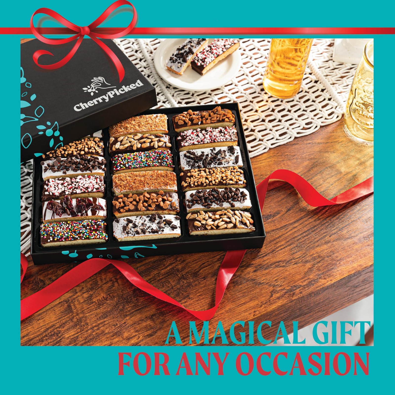 CherryPicked Christmas Holiday Thanksgiving Chocolate Gift Basket, Dried Frui…