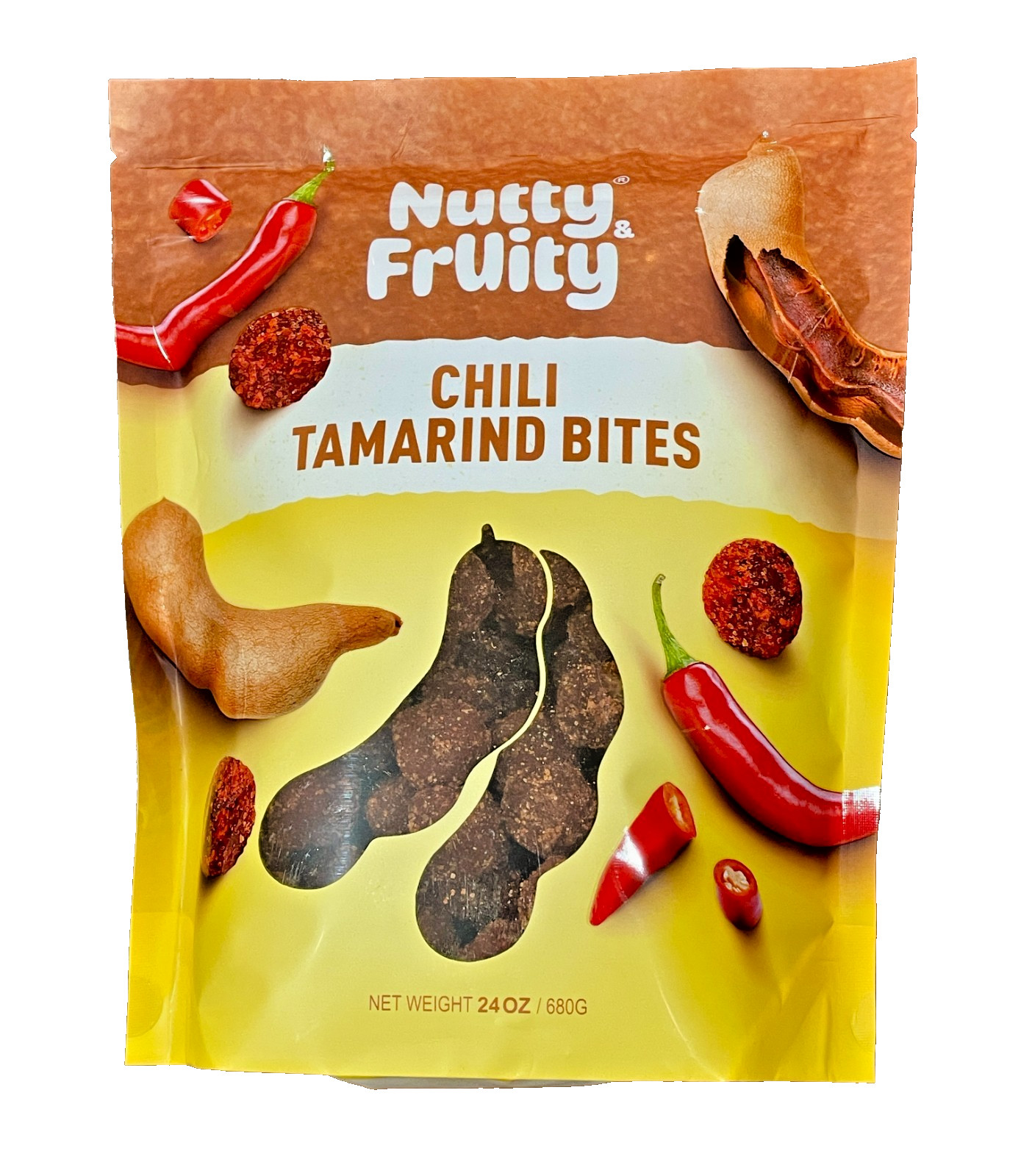 2-PACK Nutty and Fruity Chili Tamarind Bites, 24 Ounce – REAL FRUIT – NEW LOT