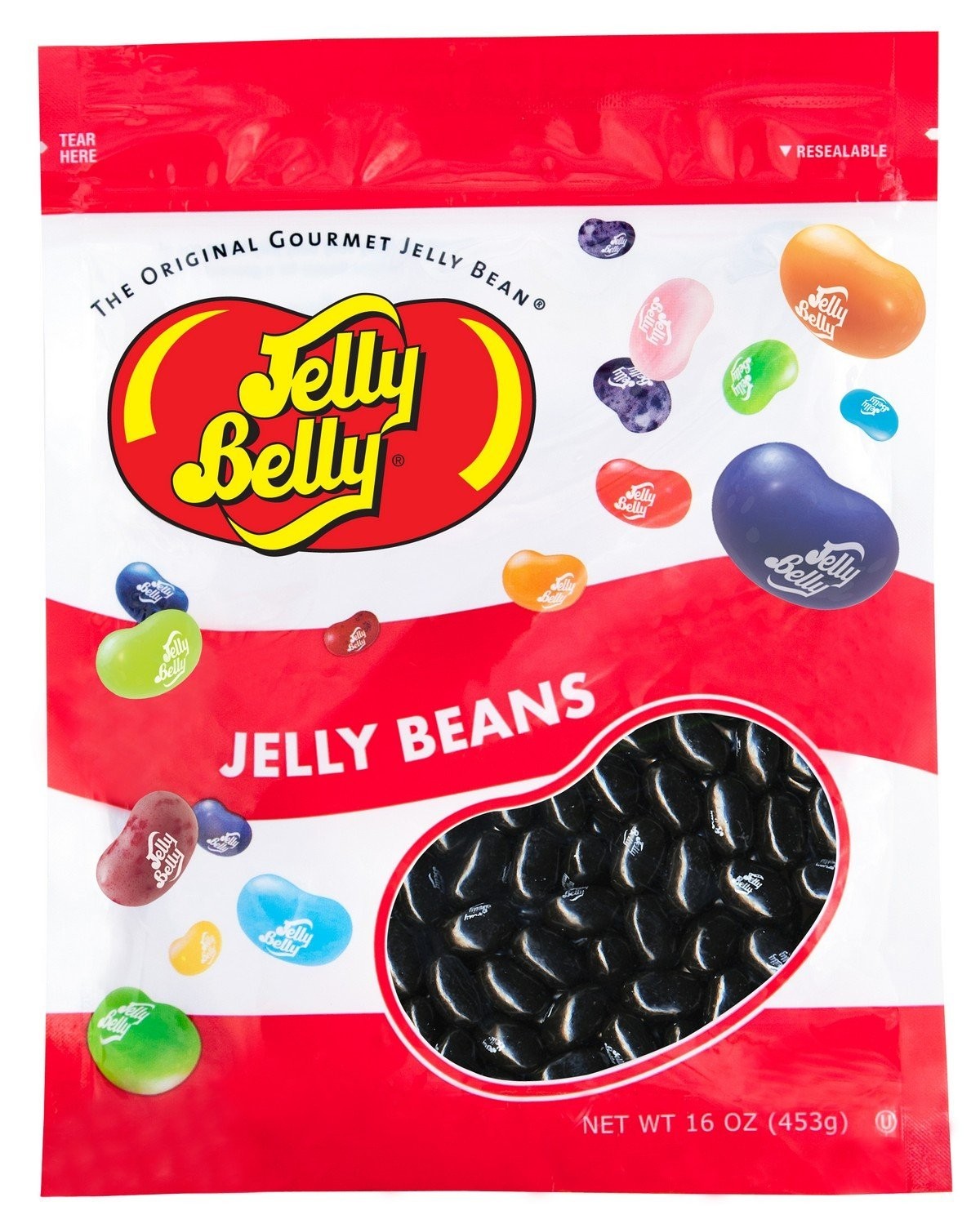 Jelly Belly Licorice Jelly Beans – 1 Pound (16 Ounces) Resealable Bag – Genuine,