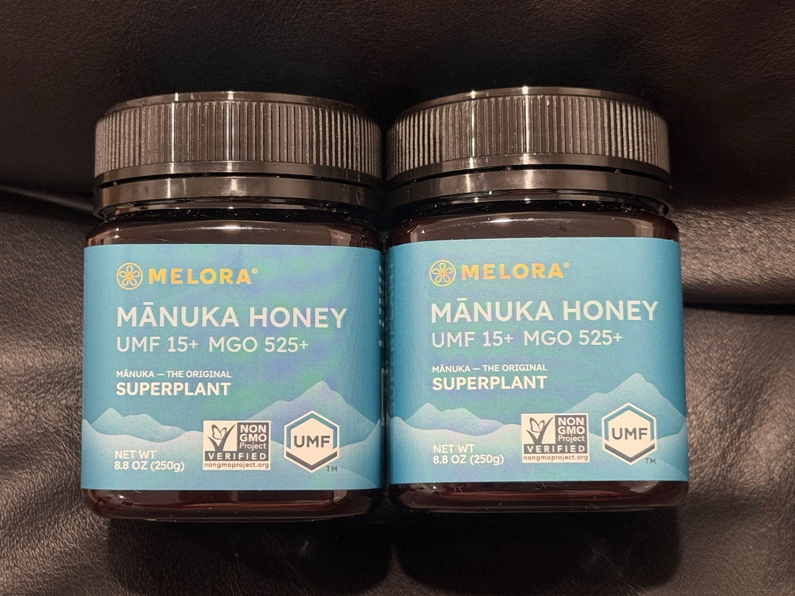 2 pk Melora Manuka Honey UMF 15+ MGO 525+ Non-GMO 250g Jar 2 Pack New Zeala 2029
