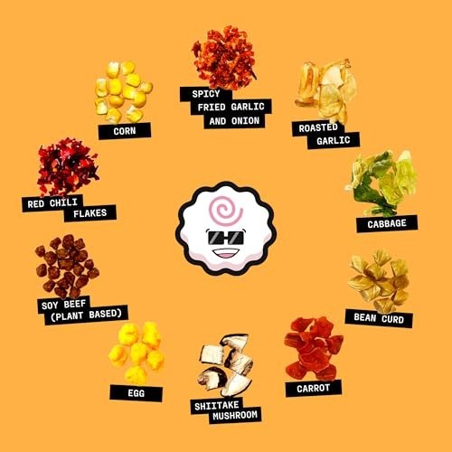 Dehydrated Spicy Garlic Ramen Toppings Mix 20 Servings Low Fat Low Sodium