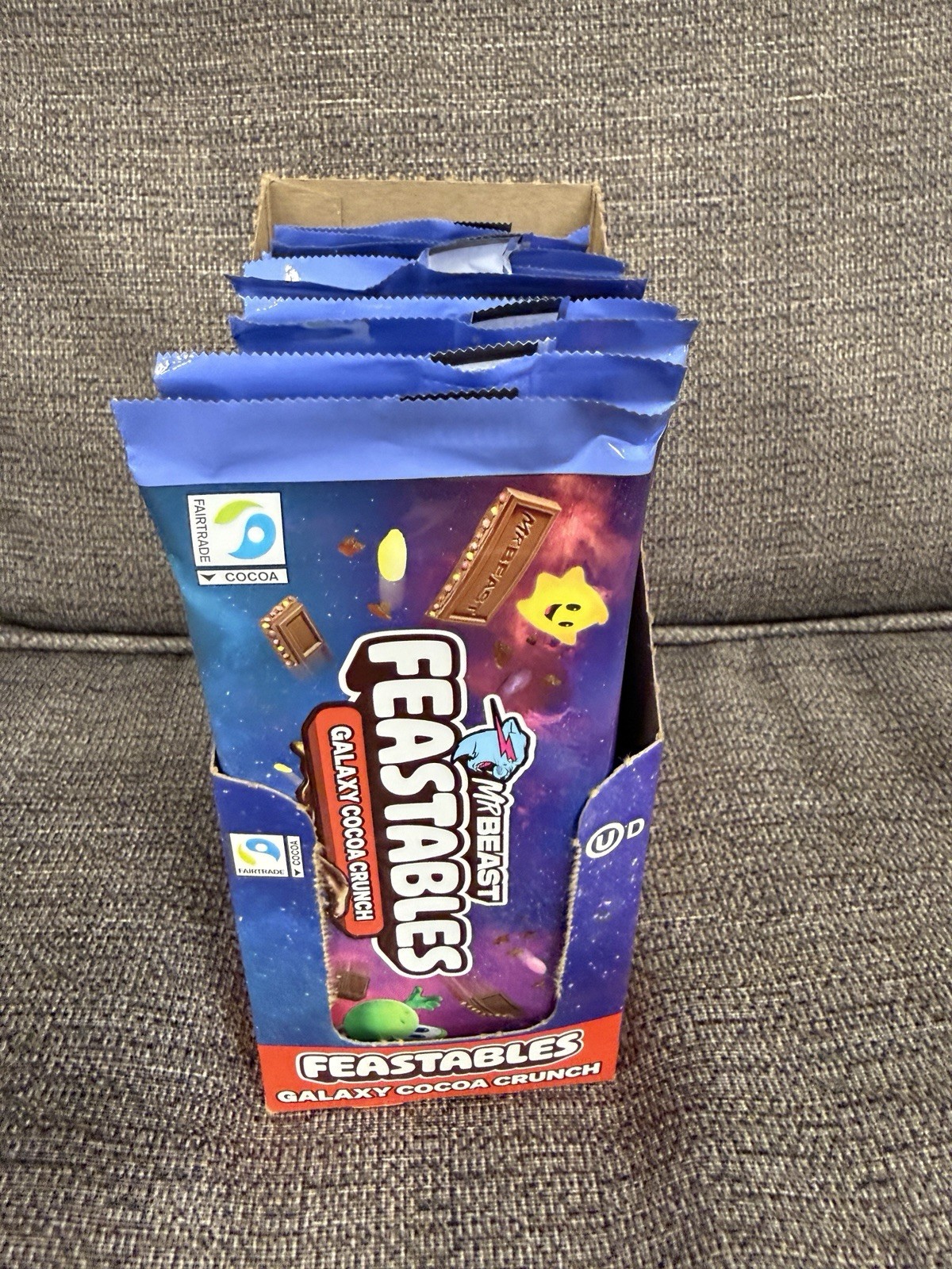 10 x Mr Beast Feastables Super Mario Galaxy Coco Crunch Yoshi Bars 2.1oz 01/27
