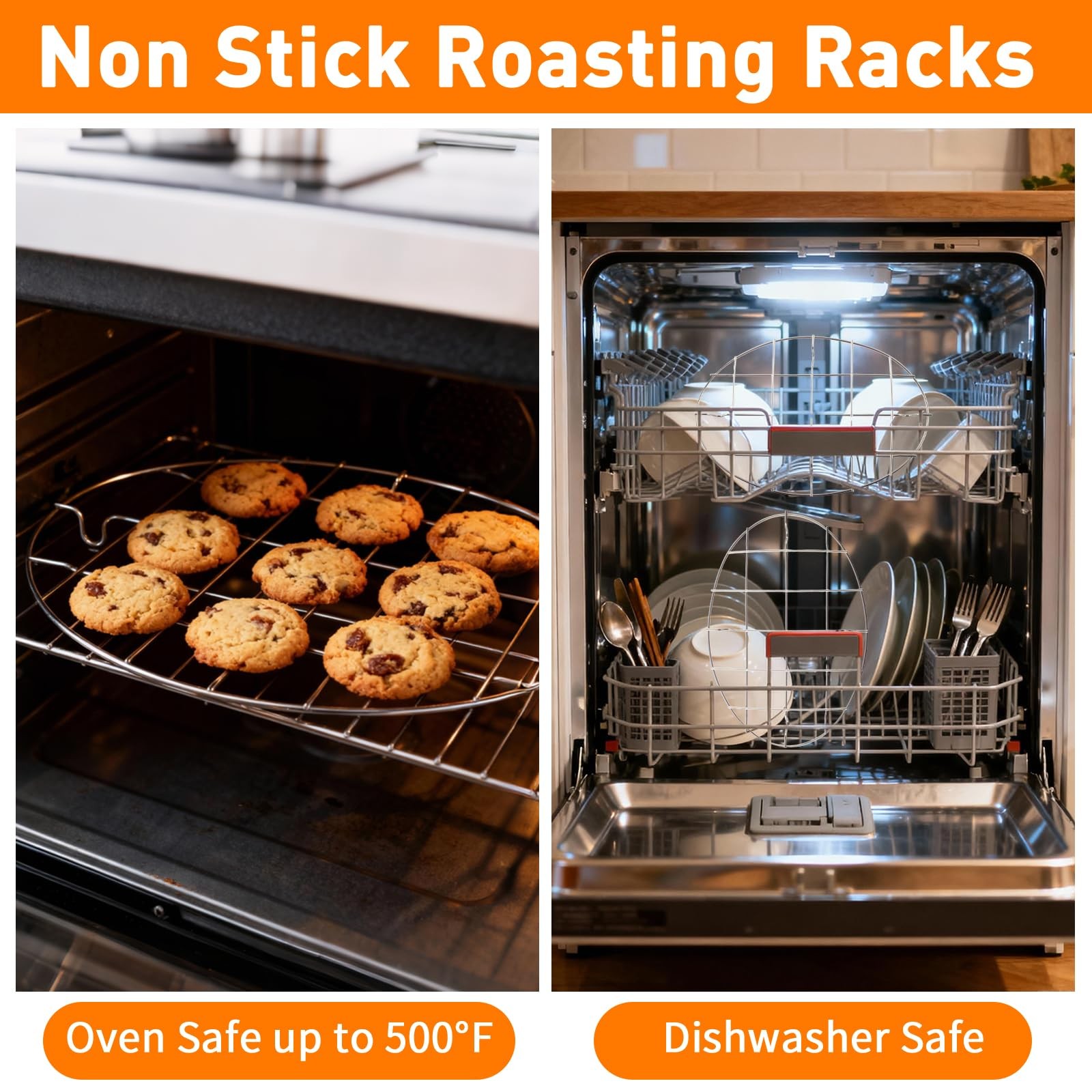 TamBee Cooking Oval 9.8 Inch Cookie Cooling Rack 304 9.8″x 6.7″-1pc, Silver