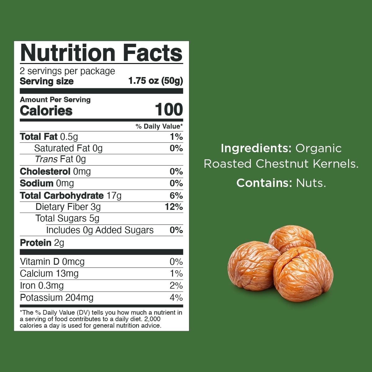 Shelled Roasted Chestnuts 6 Pack Vegan Gluten Free Snack Bags