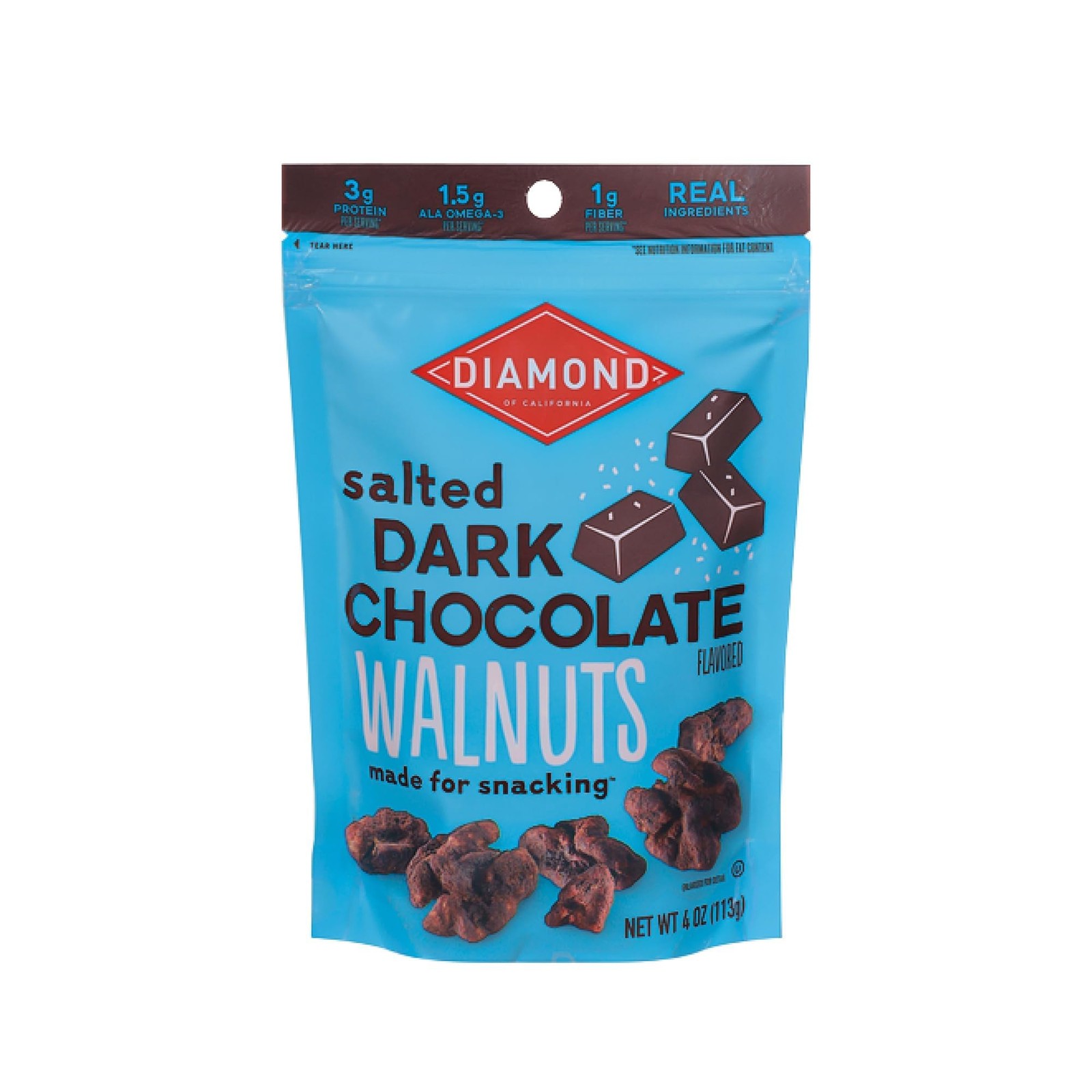 Diamond of California Salted Dark 4 Ounce (Pack 1), Chocolate