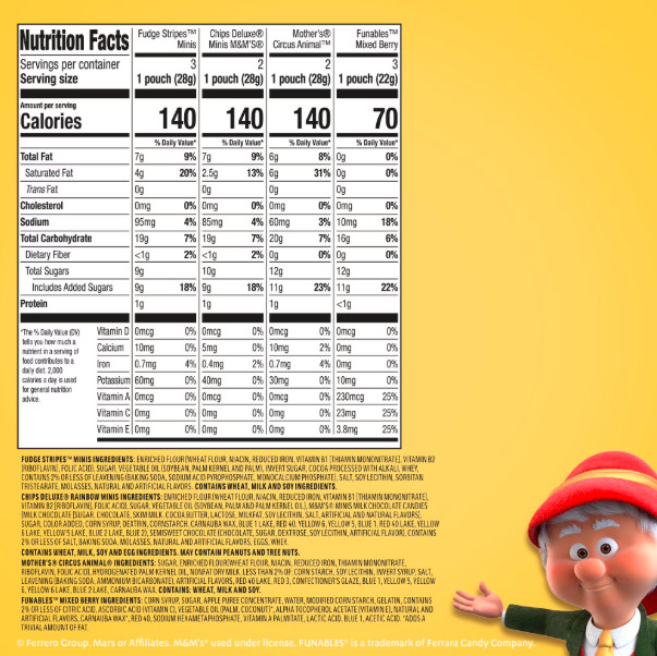 Keebler Sweet & Salty Variety Pack, 10-Count Box, Mother’s Circus, Keebler Fudge