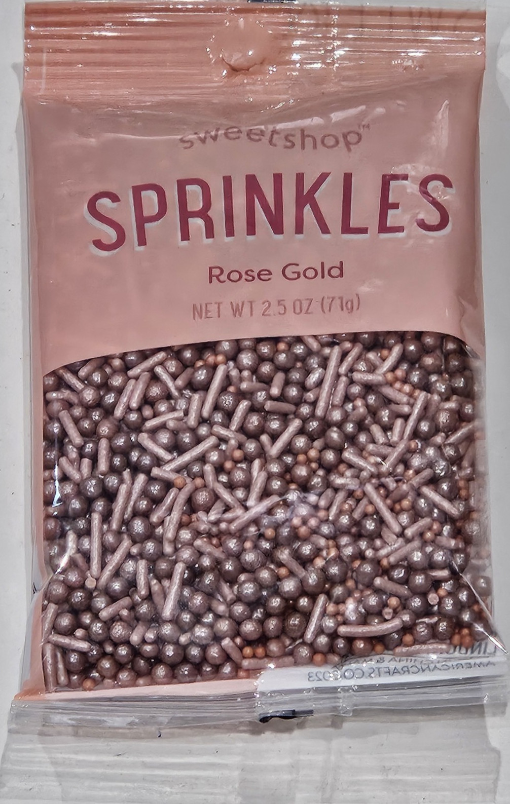 24 PACKS SWEETSHOP SPRINKLES ROSE GOLD 2.5OZ BB 05/2027.
