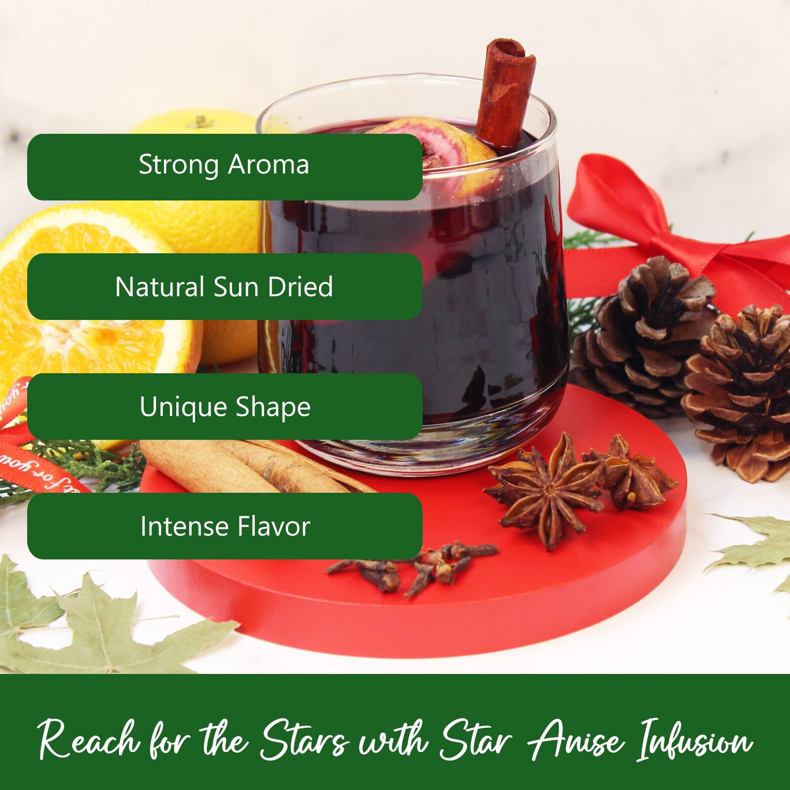 Star Anise Whole 4 oz, 100% Natural Chinese Anise Star Pods Sun Dried Spice