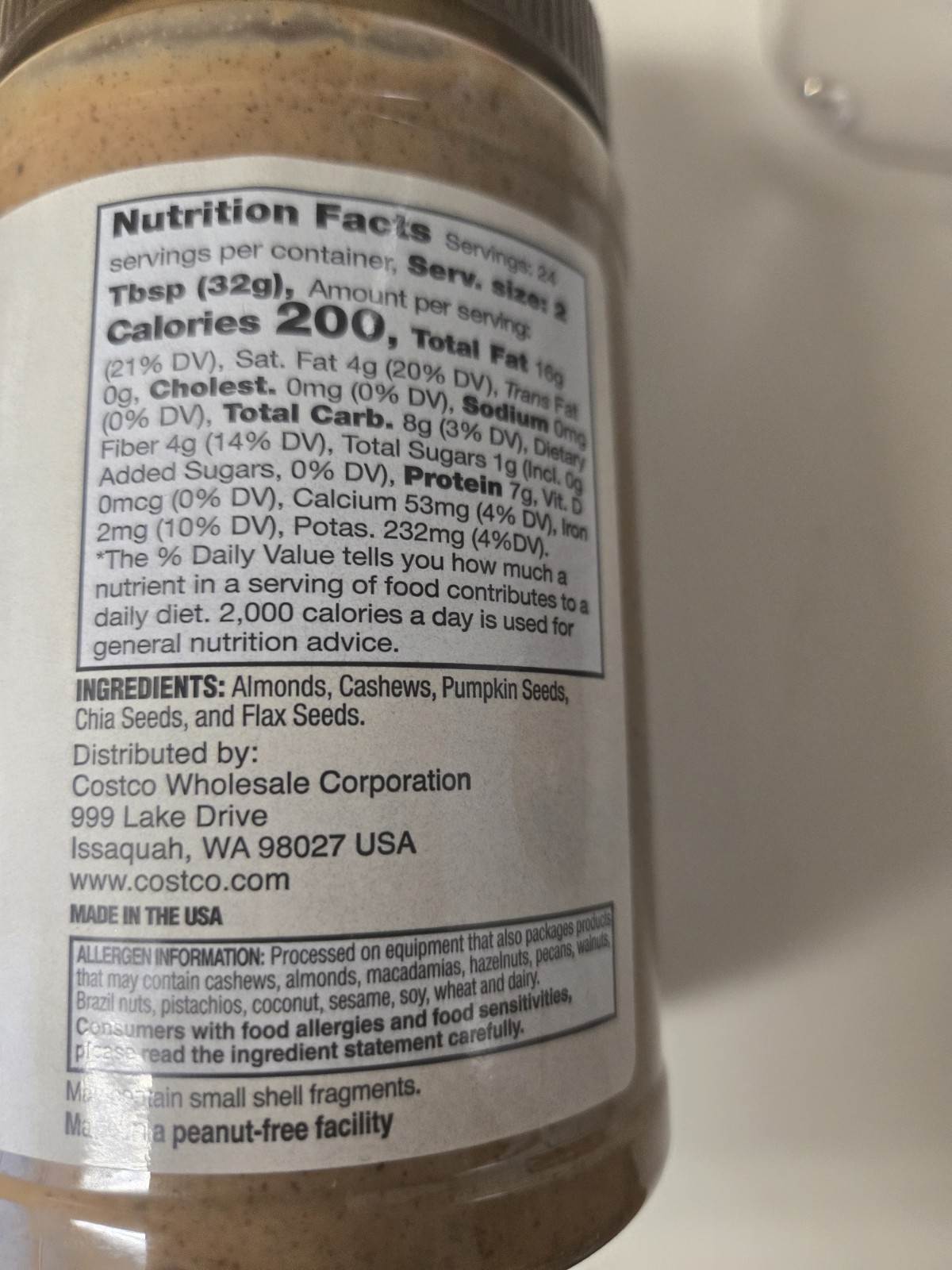 Kirkland Signature Mixed Nut Butter 755g