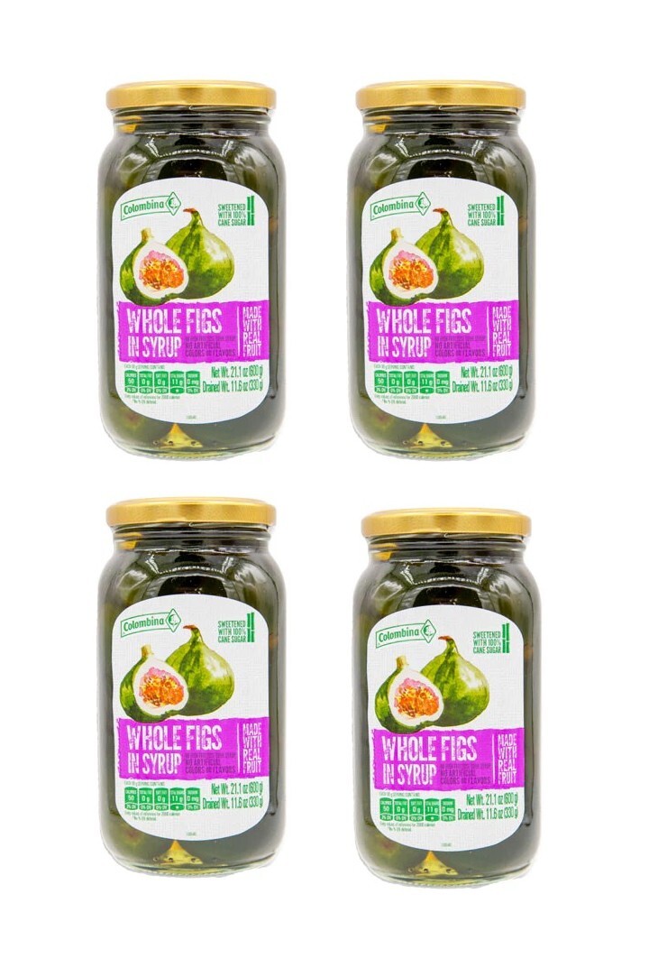 Colombina Dulce De Brevas – 4 Pack of Whole Figs in Heavy Syrup (21.2 Oz Each)