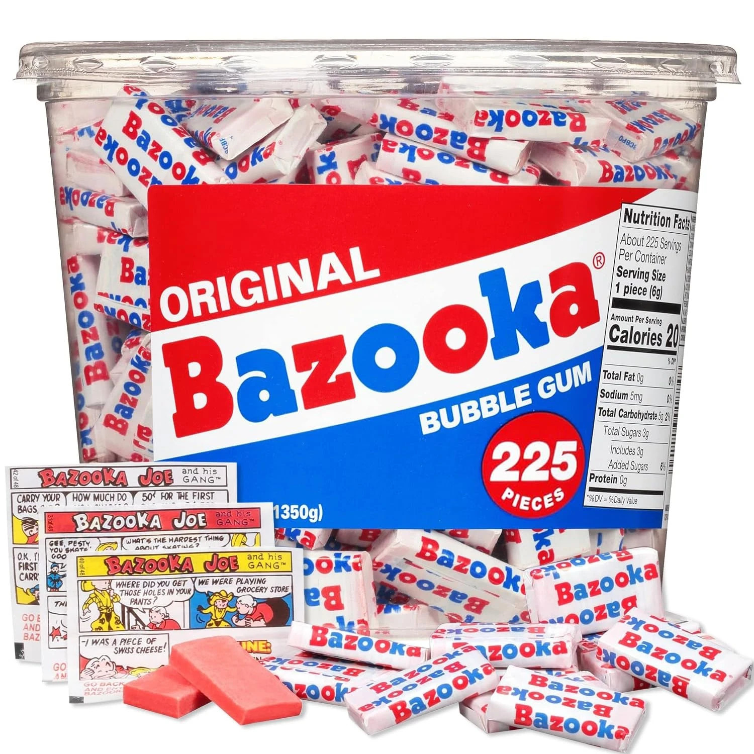 Bazooka Bubble Gum Individually Wrapped Pink Chewing Gum – FREE SHIPPING