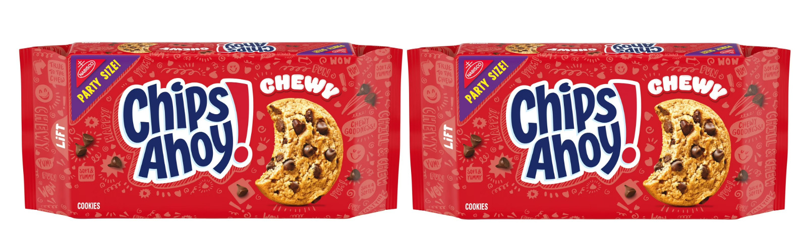 CHIPS AHOY! Chewy Chocolate Chip Cookies, Party Size, 26 oz pack of 2