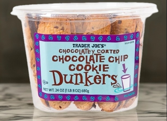 2 Packs Trader Joe’s Chocolatey Coated Chocolate Chip Dunkers 24 oz Each Pack