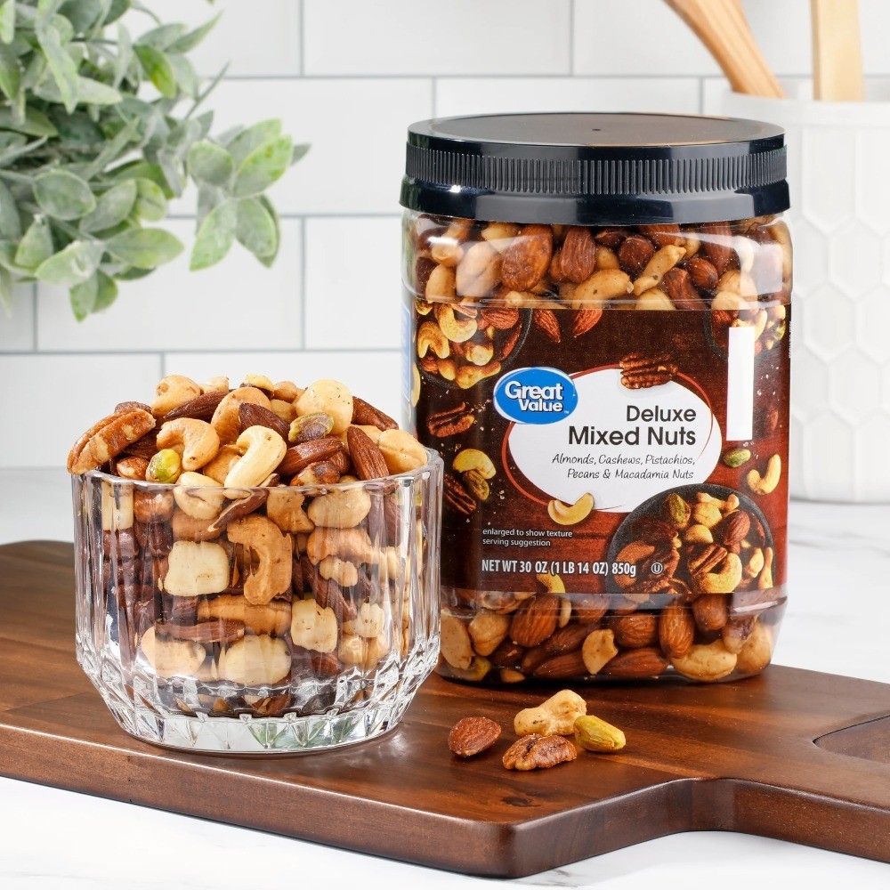 Premium Deluxe Mixed Nuts, Extra Large 30 Ounce, Whole Cashews Almonds
