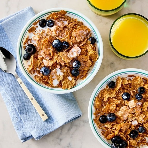 Great Value Bran Flakes Breakfast Cereal 15.6 oz Whole Wheat 10 Pack