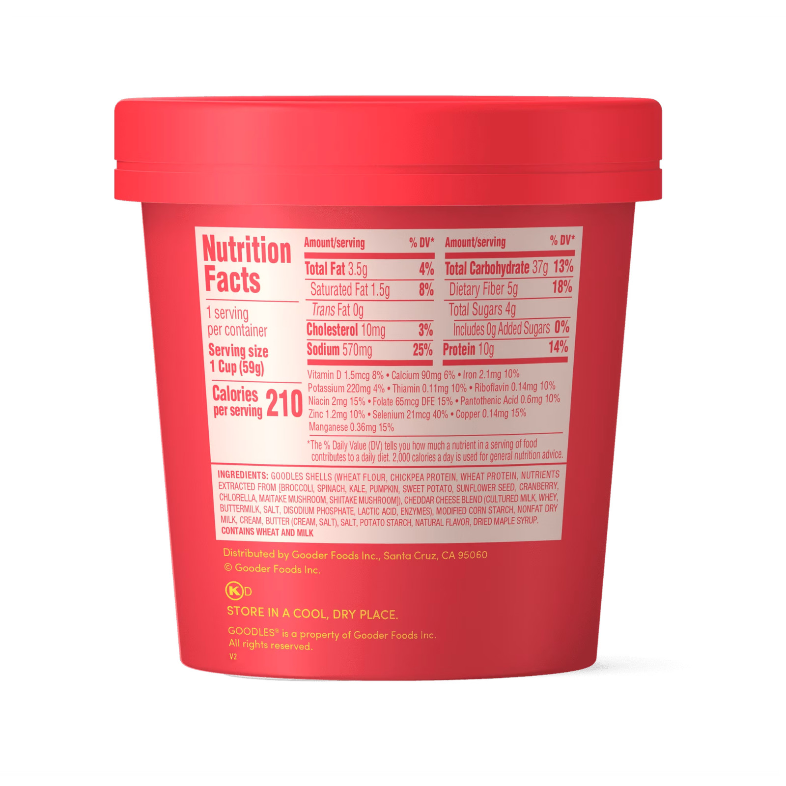 (6 pack) Goodles Mac & Cheese Shella Good Microwaveable Cup 2.1oz…