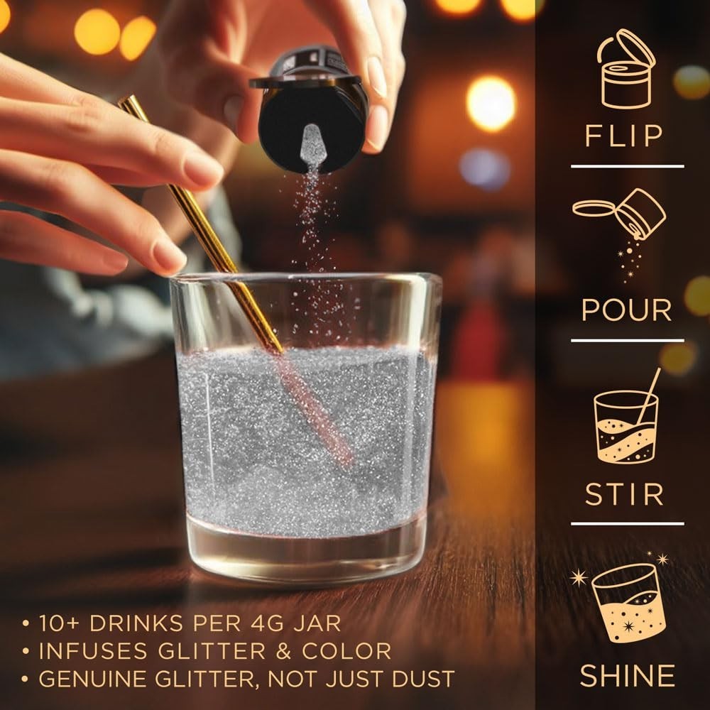 Brew Glitter Edible Glitter for Drinks, Cocktails, Beer, Garnish & Beverages …