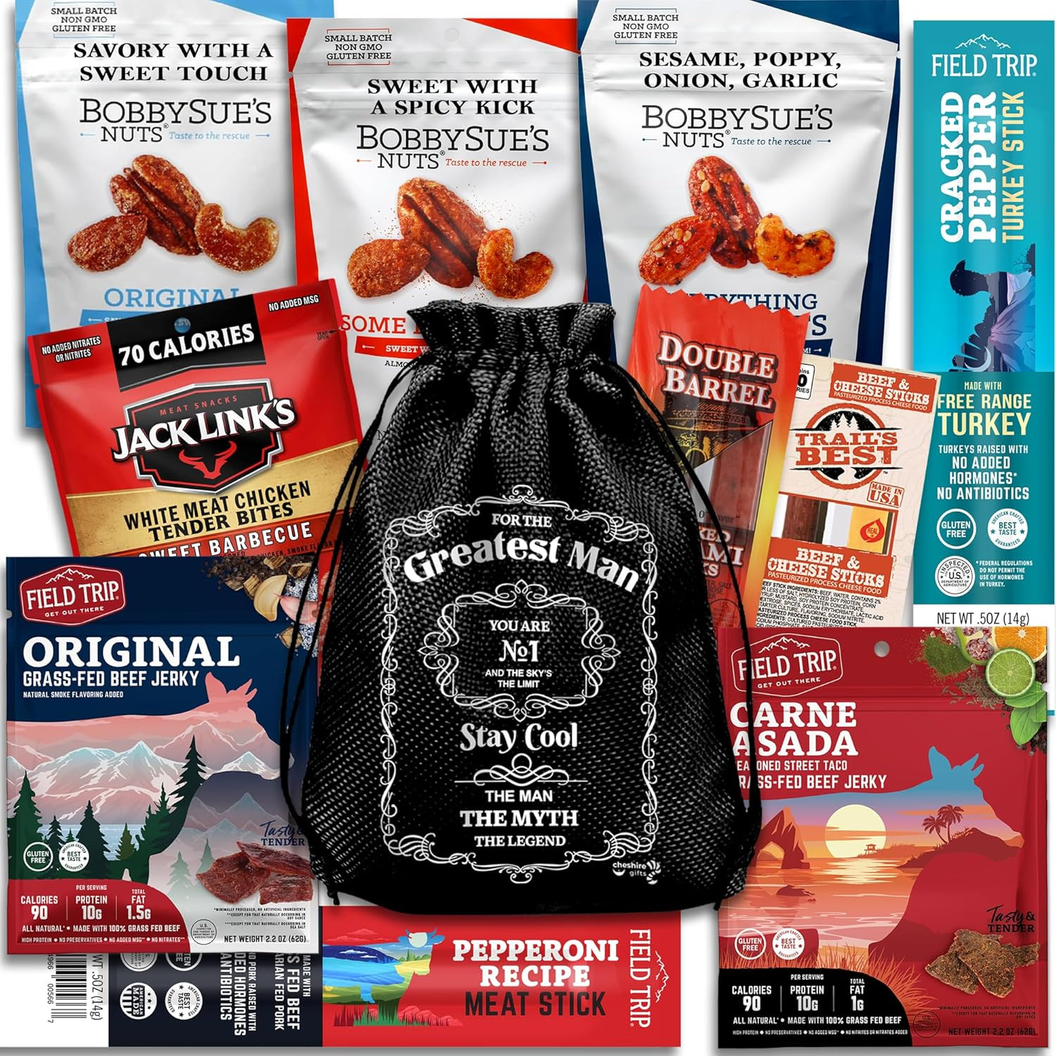 Beef Jerky & Nuts Gift Baskets For Men – Nuts, Meat And Cheese Gift Baskets, Bir