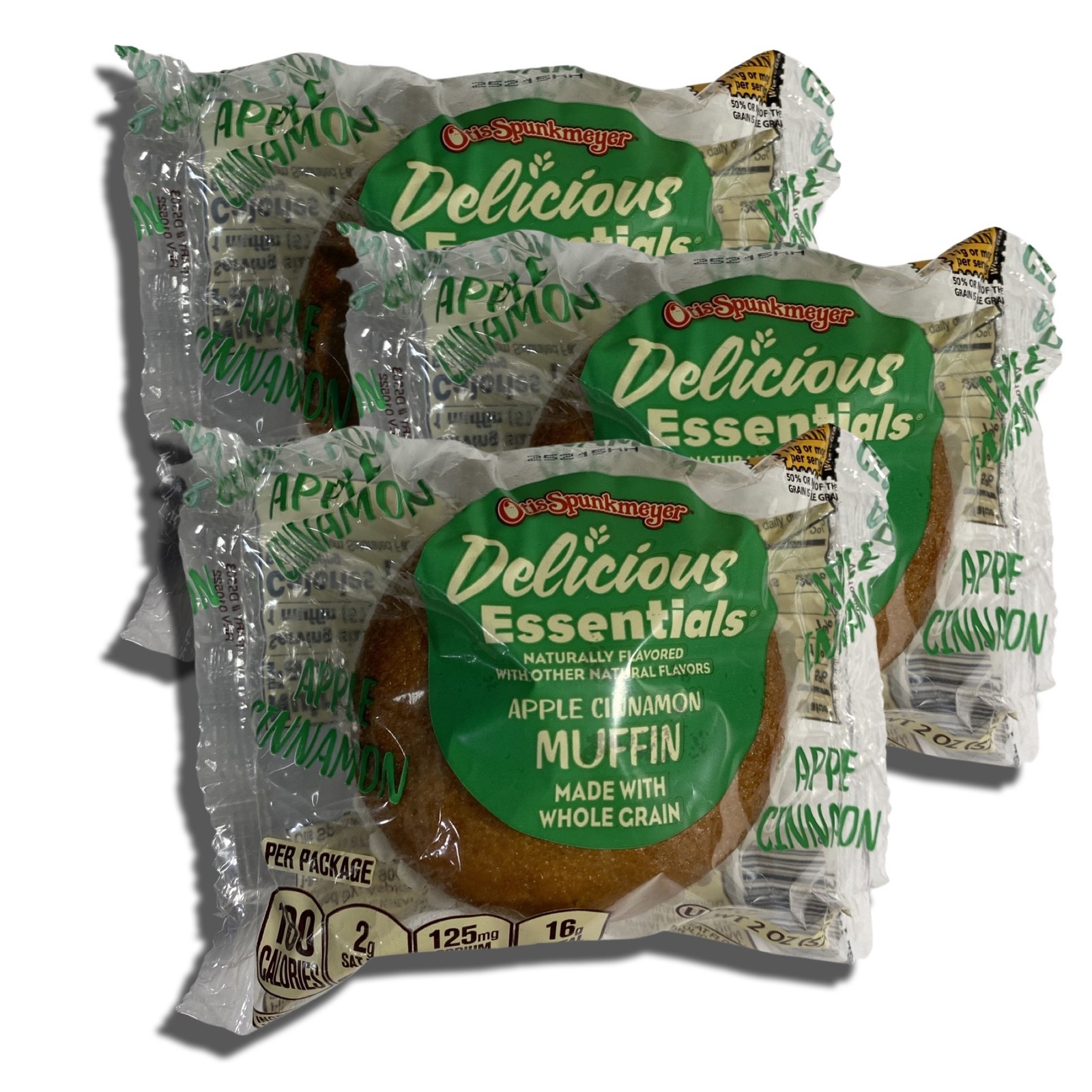 Delicious Essentials Apple Cinnamon Muffins Individually Wrapped, Baked by Otis