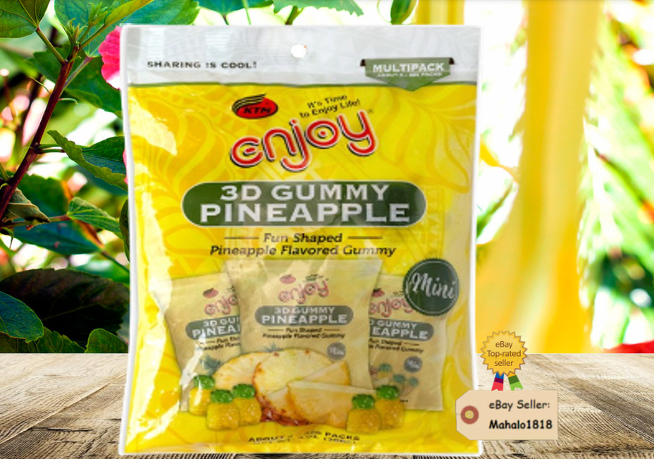 Enjoy 3D Pineapple Gummy Candy – 8 Pack Multipack, Fun Shaped, Sharing is Cool!