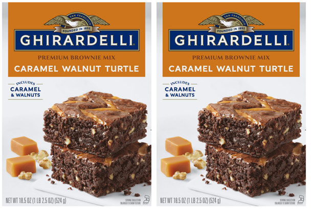 Caramel Walnut Turtle Brownie Mix (2 Boxes, 18.5 oz. each box)