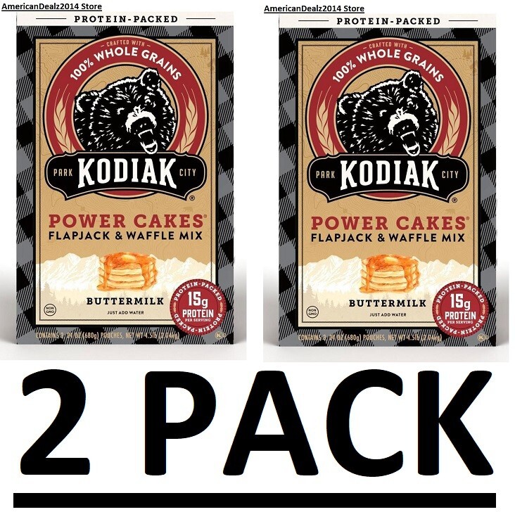 2 PACK – Kodiak Cakes Power Cakes Flapjack and Waffle Mix (72 oz.) Total 9 lbs.