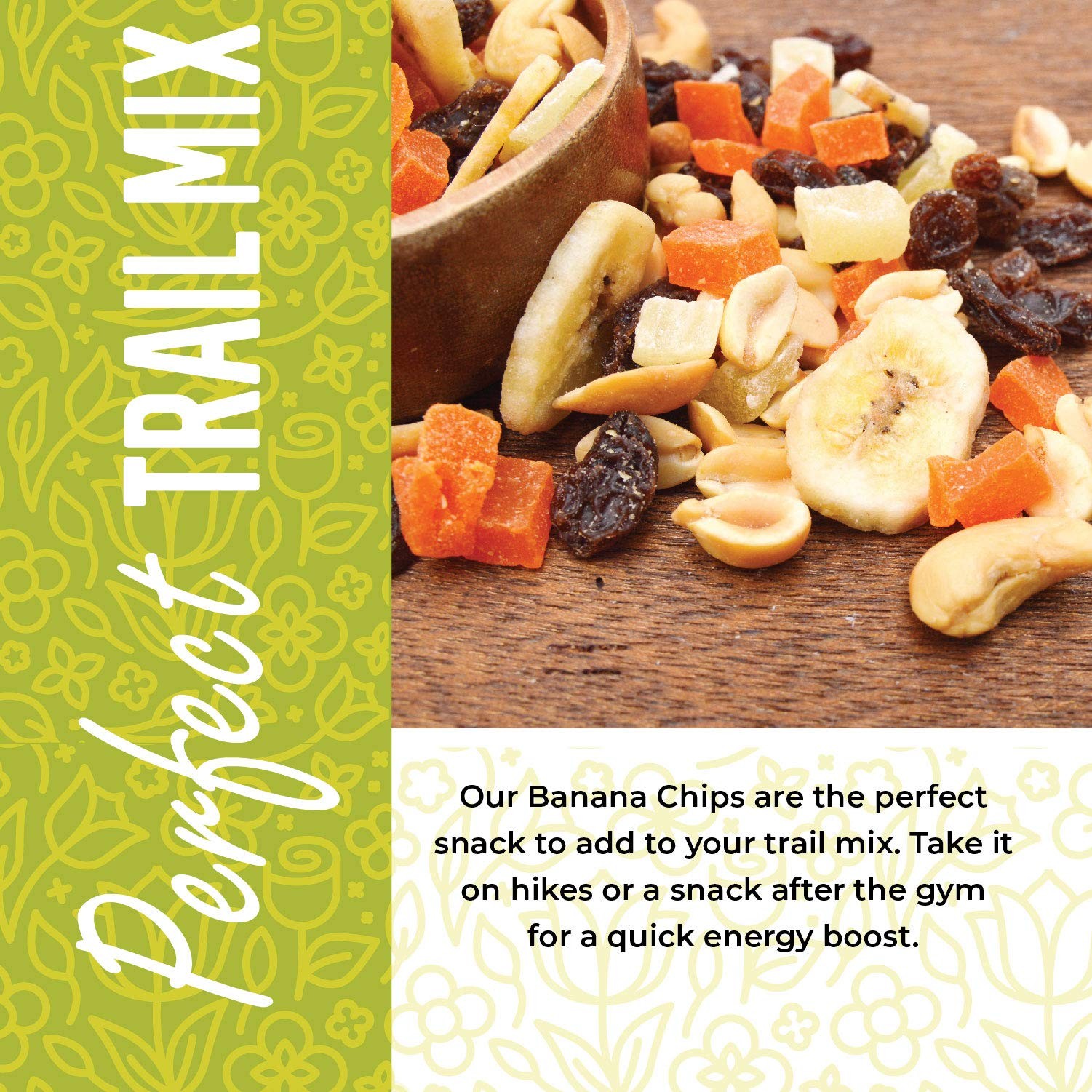 Herbaila Dried Banana Chips Unsweetened Bulk, 1 lb. Dried Bananas All Natural