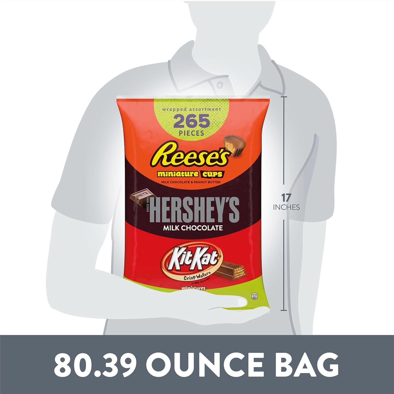 Hershey’s Assorted Chocolate Candy Bag, 265 Pieces