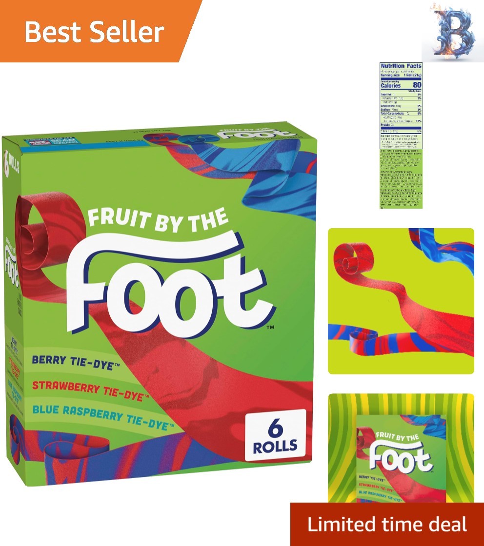 Delicious Berry Tie-Dye Fruit Snacks – 4.5 oz Variety Pack, Perfect for Kids!