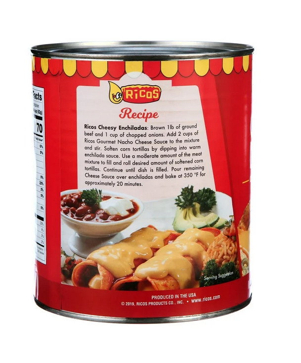 Ricos Gourmet Nacho Cheese Sauce, 107 oz Can, Shelf-Stable