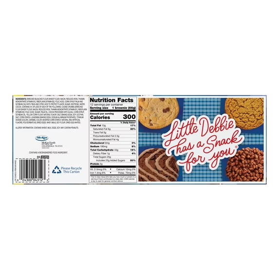Snack Cakes, Little Debbie Big Pack Cookies & Creme Brownies-free shipping
