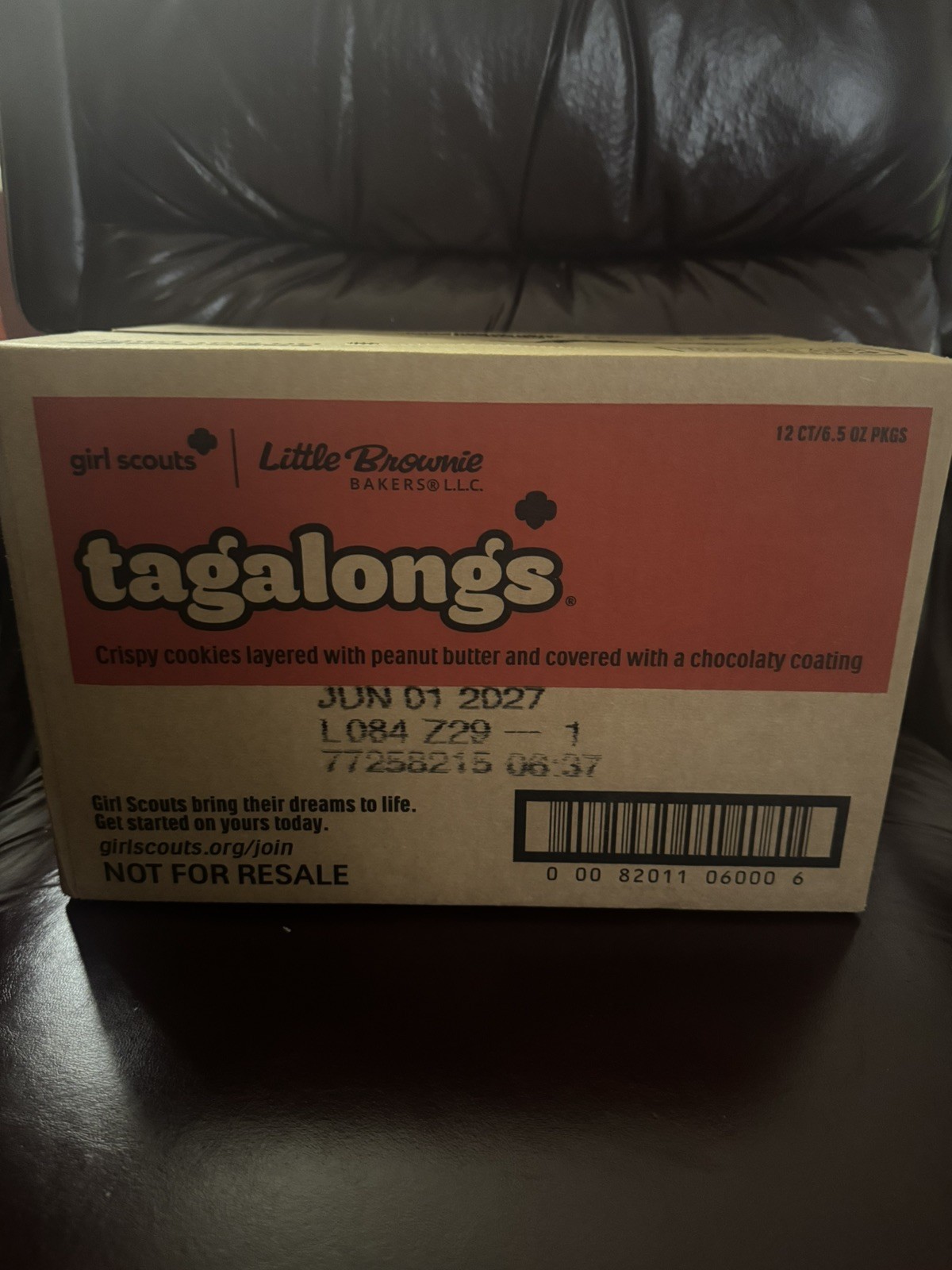 Girl Scout tagalongs Cookies Case 12 Boxes