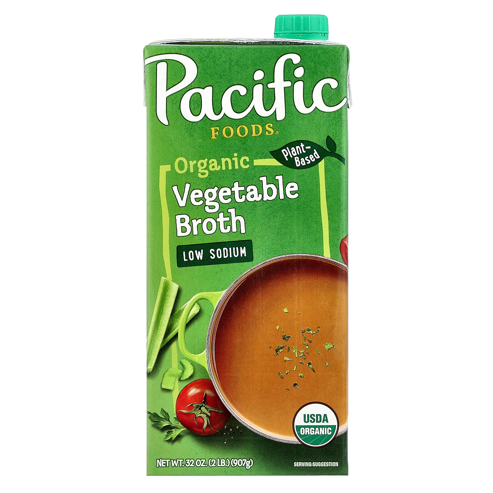 Organic Vegetable Broth, Low Sodium, 32 oz (907 g)