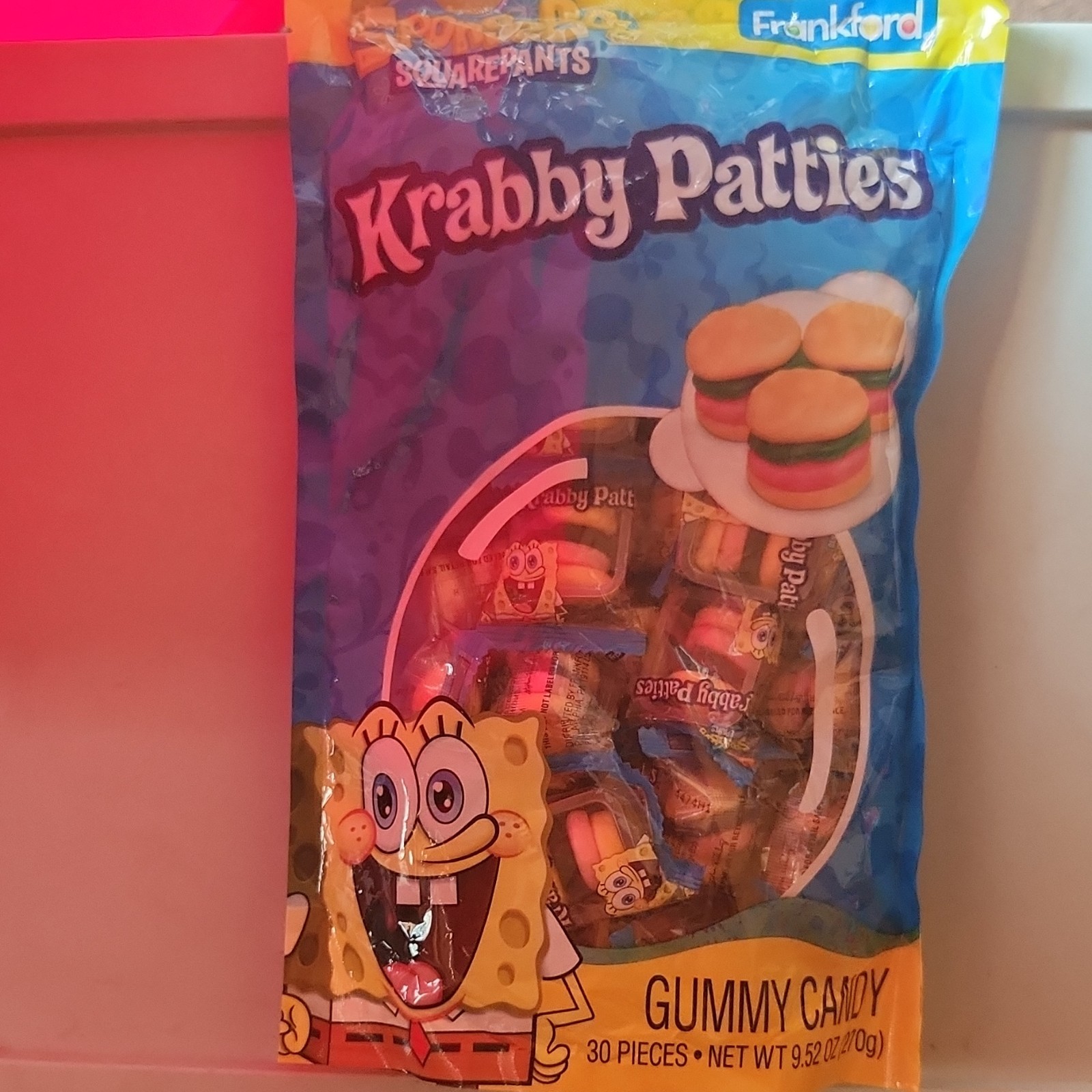 Frankford SpongeBob Krabby Patties Assorted Gummy Candy 30pc 9.52oz MPN10869