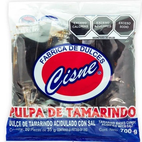 Pulpa De Tamarindo Cisne Acidulado Con Sal Mexican Tamarind Pulp 20 Pieces