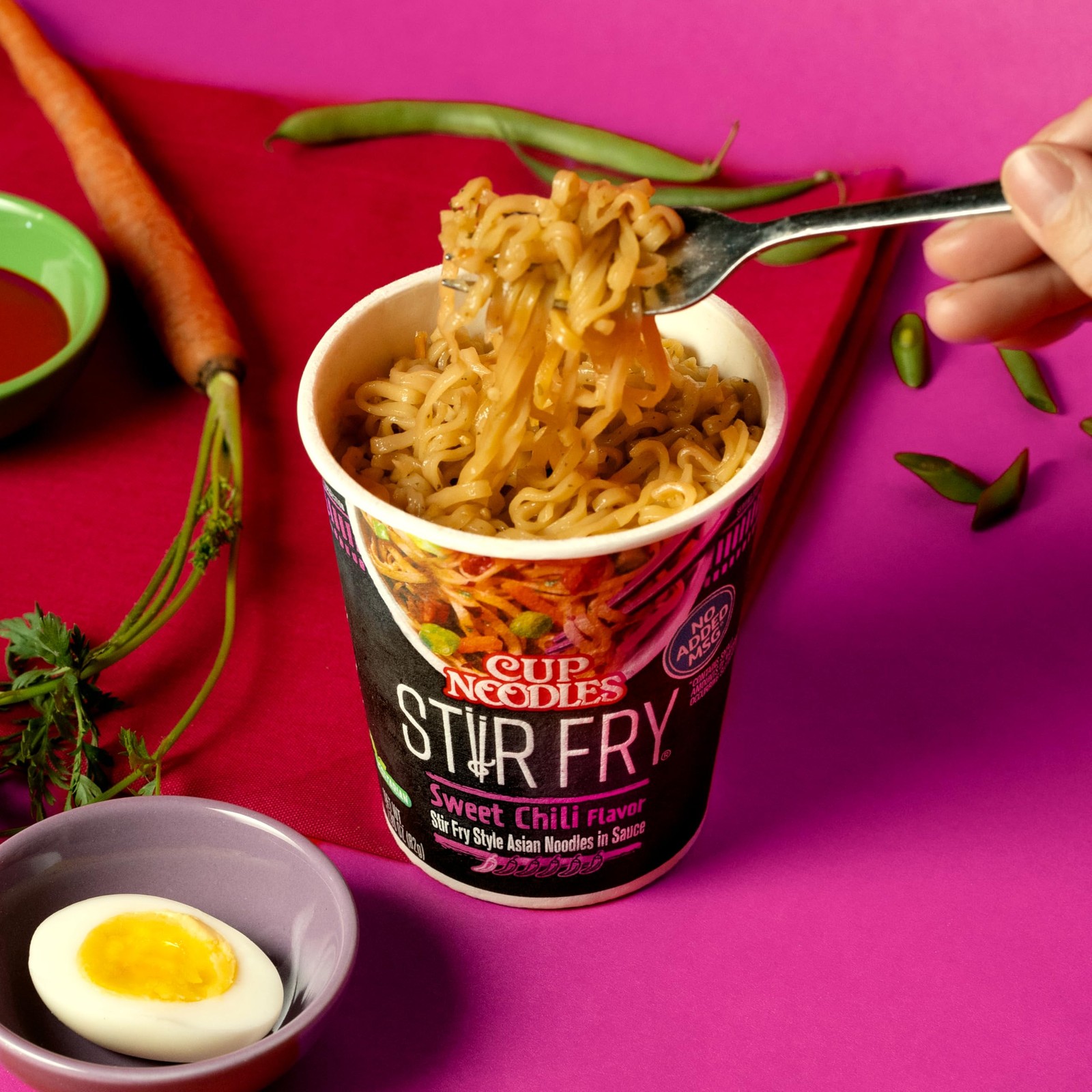 Nissin Cup Noodles Stir Fry in Sauce, Sweet 2.89 Ounce (Pack of 6)