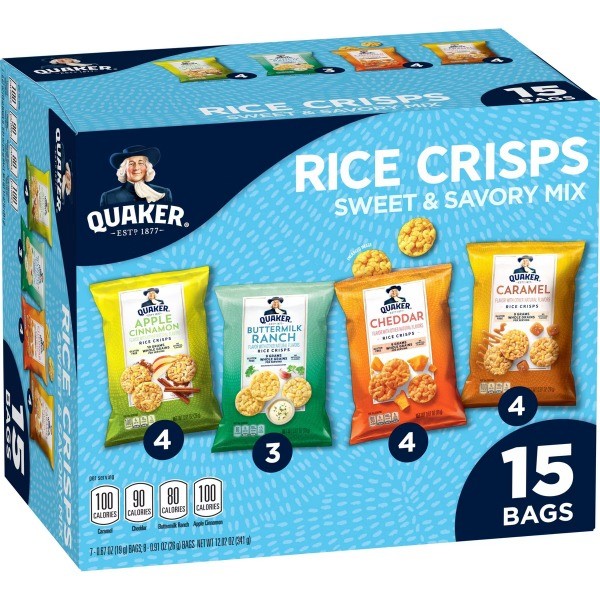 Savory Mix Gluten Free Popped Rice Crisps Variety pack – 12.02oz/15ct