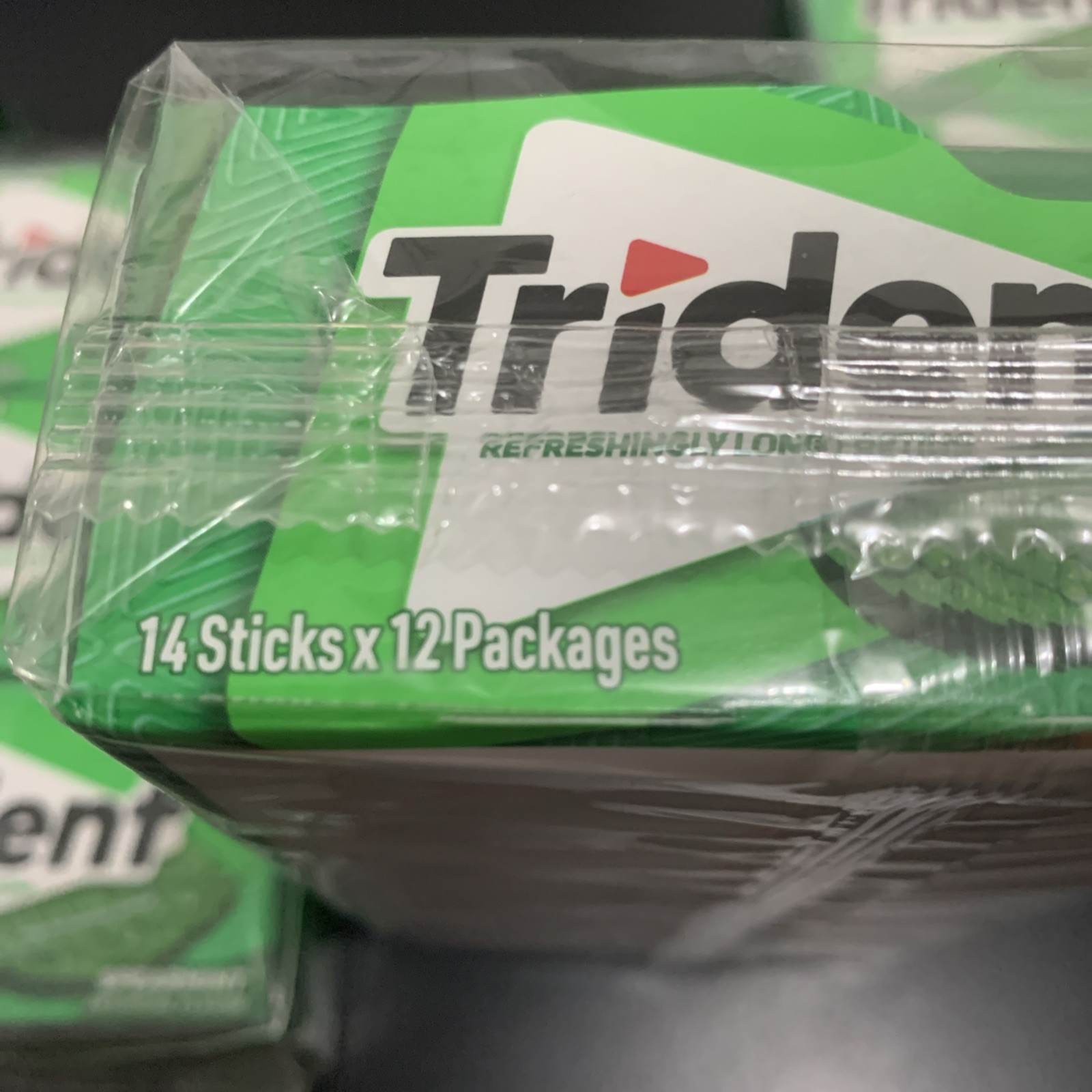 4 Boxes Trident Spearmint Sugar Free Gum 12 Packs of 14 Pieces BULK