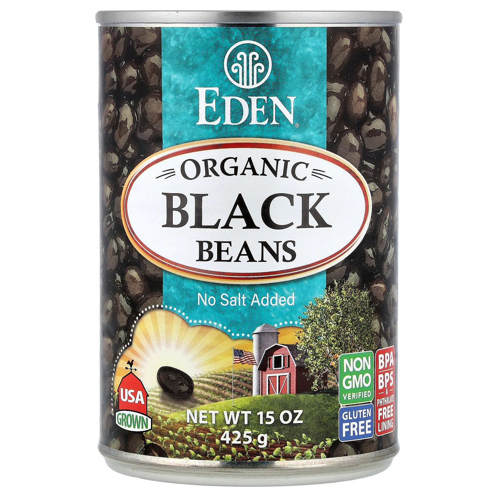 Organic Black Beans, 15 oz (425 g)