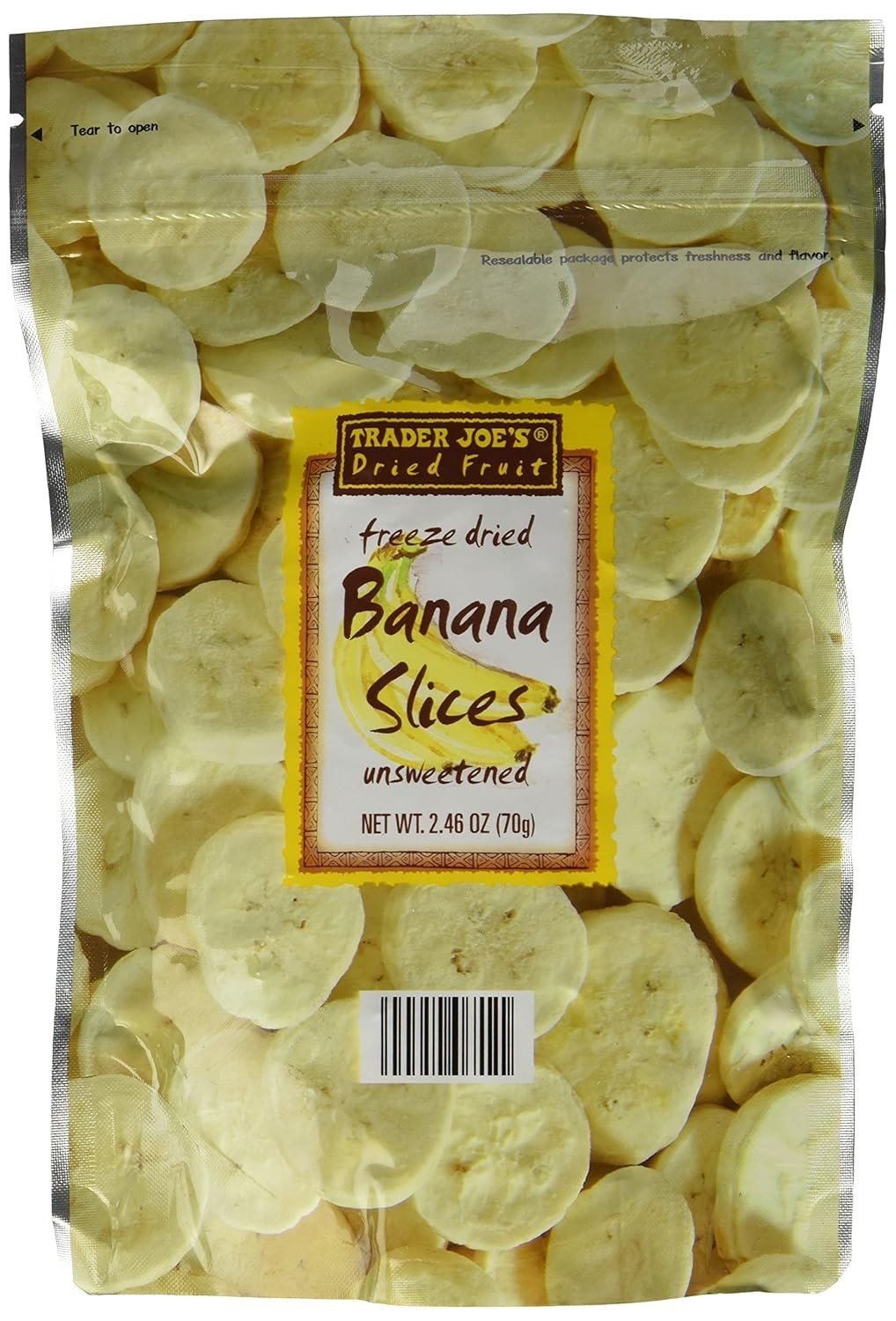 Trader Joe’s Freeze Dried BANANA SLICES Unsweetened Bananas Fruit * BB 4/2026 *